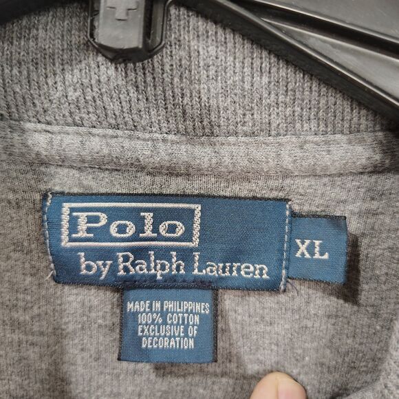 Polo By Ralph Lauren Mens 1/4 Zip Mock Neck Sweater Pullover Size XL Gray - Picture 6 of 8